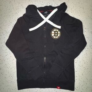 Black Zip-Up Hoodie with Logo